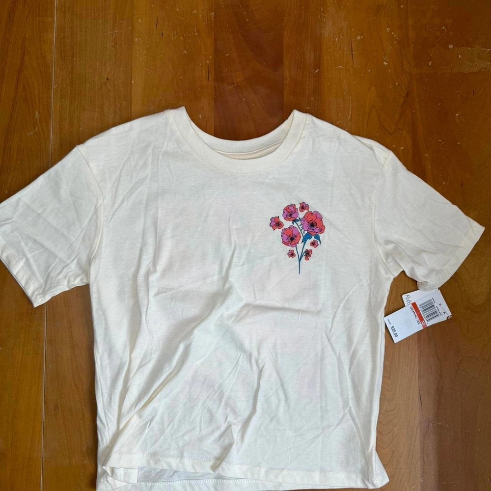 Rebellious One Spread‎ Kindness Floral Graphic Tee Cream XL NWT